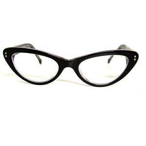 John Richmond Cat Eye Eyeglasses Black Purple Rock N Roll Frames JR23326
